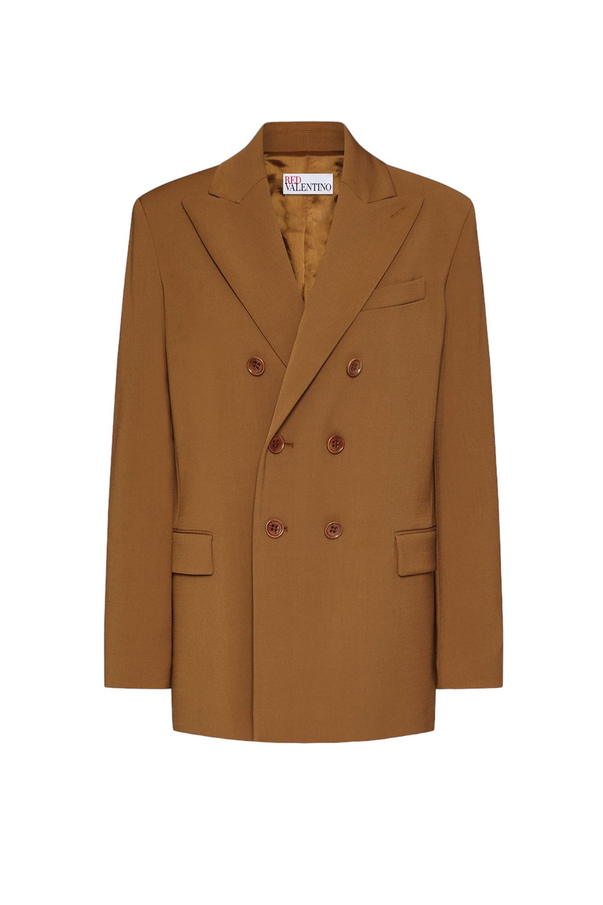 Пиджак из смесовой шерсти|Основной цвет:Коричневый|Артикул:3R3CEC40WBP | Фото 1