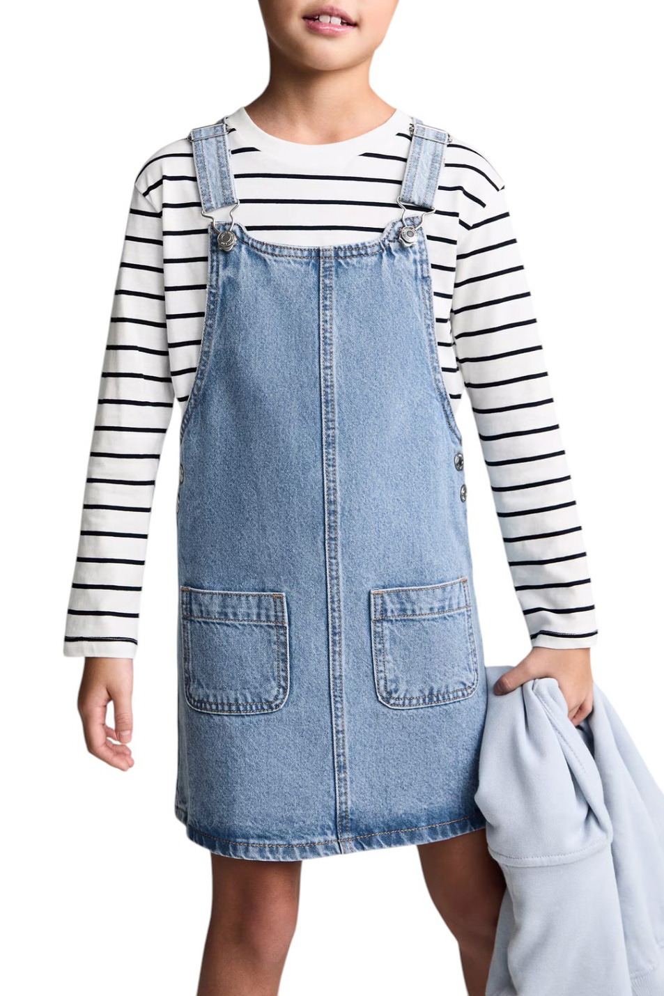 Девочкам Mango Kids Сарафан PAULA джинсовый (цвет ), артикул 87043270 | Фото 4