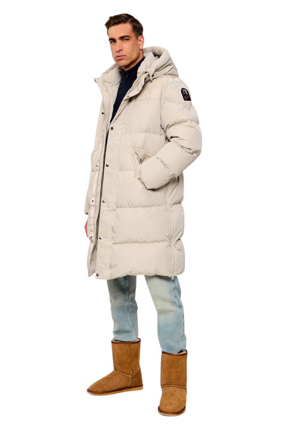 Пальто LONG BEAR 2.0 стеганое|Основной цвет:Кремовый Мужской Parajumpers Пальто LONG BEAR 2.0 стеганое (цвет ), артикул PMPUHF04 | Фото 3