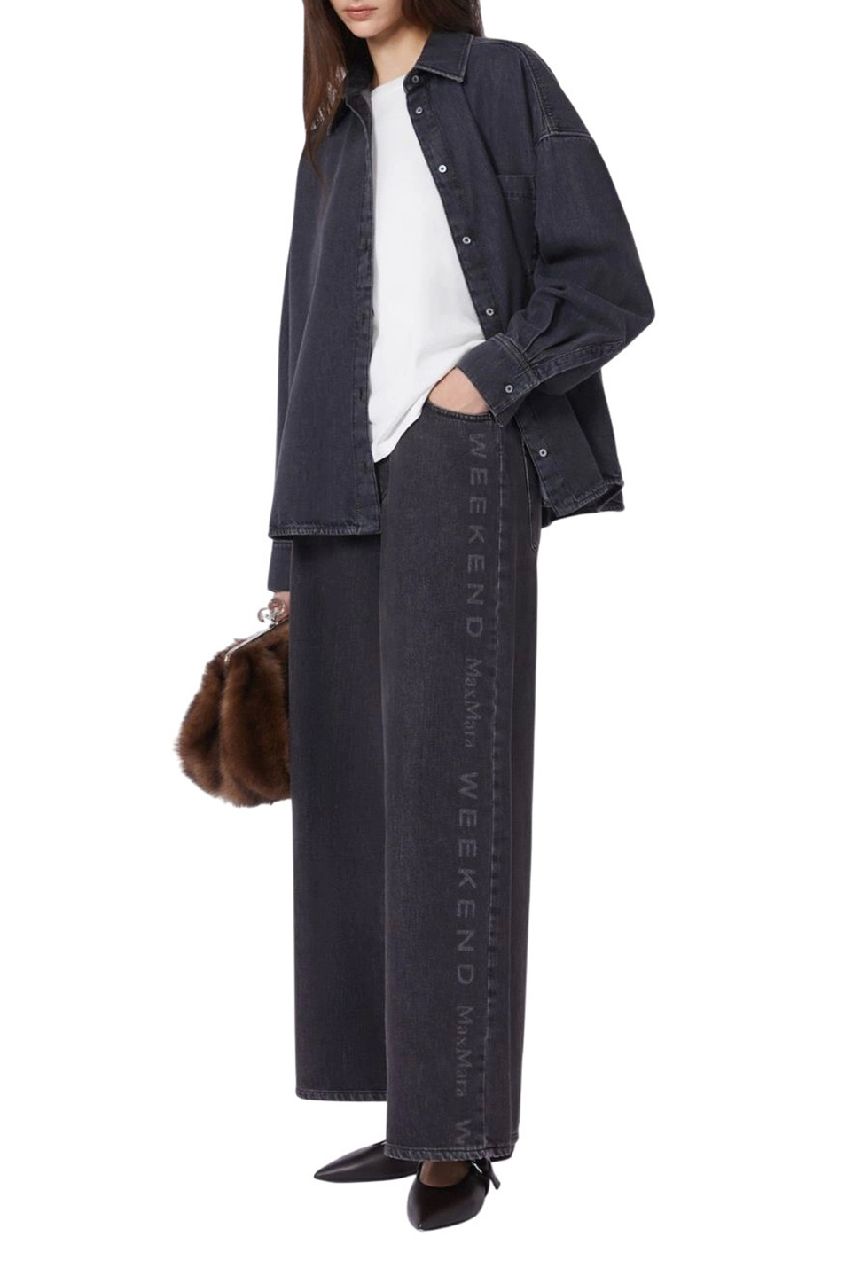 Женский Weekend Max Mara Рубашка FOGGIA джинсовая (цвет ), артикул 2615111011 | Фото 2