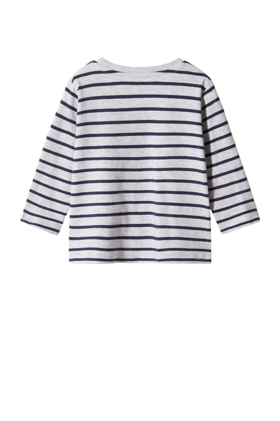 Малышам мальчикам Mango Kids Футболка STRIPES  в полоску с длинным рукавом (цвет ), артикул 57913266 | Фото 2