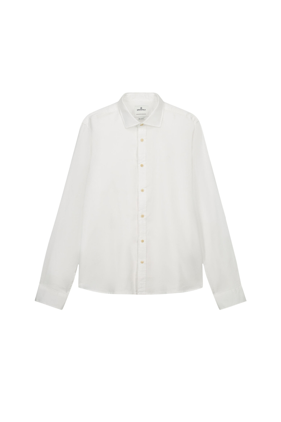 Рубашка из натурального хлопка|Основной цвет:Белый Мужской Springfield Рубашка из натурального хлопка (цвет ), артикул 0272784 | Фото 1