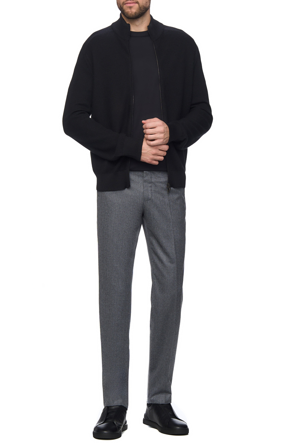 Мужской Zegna Кардиган из кашемира и шелка (цвет ), артикул UEJ92A8-157-K09 | Фото 3