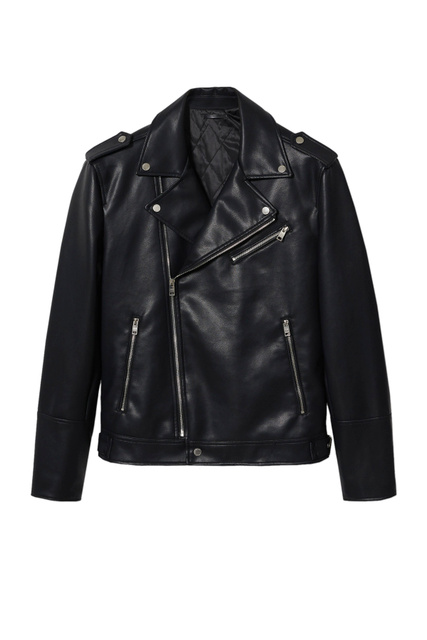 Байкерская куртка PICASSO из искусственной кожи|Основной цвет:Черный|Артикул:37005614 | Фото 1