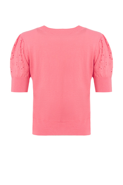Джемпер с перфорацией|Основной цвет:Розовый|Артикул:CHS22SMP18530 | Фото 2