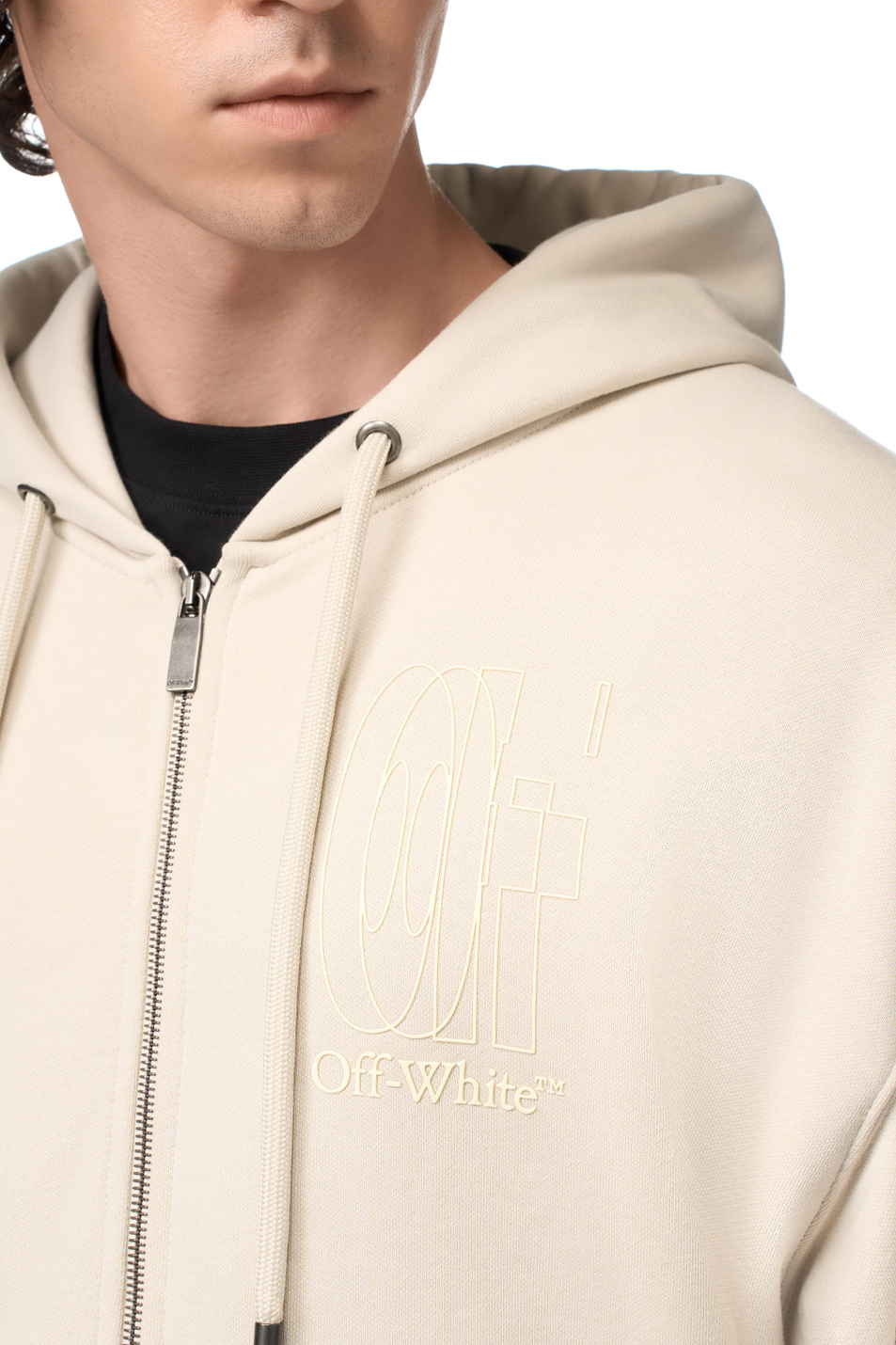 Мужской Off-White Толстовка Outline Double Arrow с логотипом (цвет ), артикул OMBE015S26FLE0022070 | Фото 7