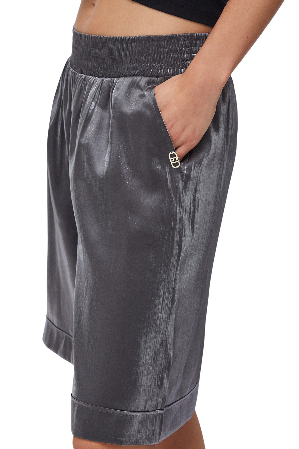 Женский Liu Jo Шорты-бермуды с эффектом металлик (цвет ), артикул TA6074T322A | Фото 6