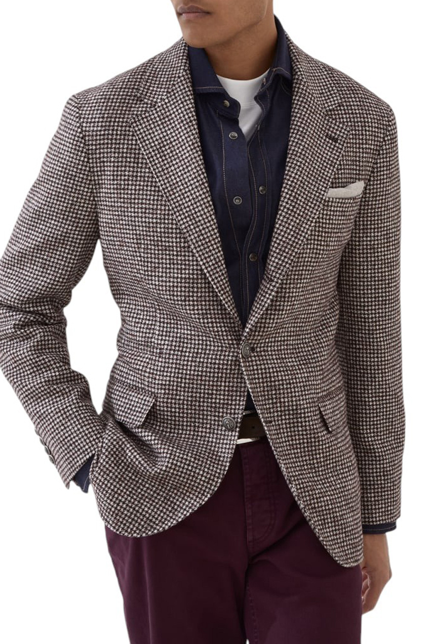 Мужской Brunello Cucinelli Пиджак из смесовой шерсти (цвет ), артикул MV4047BTDK | Фото 3