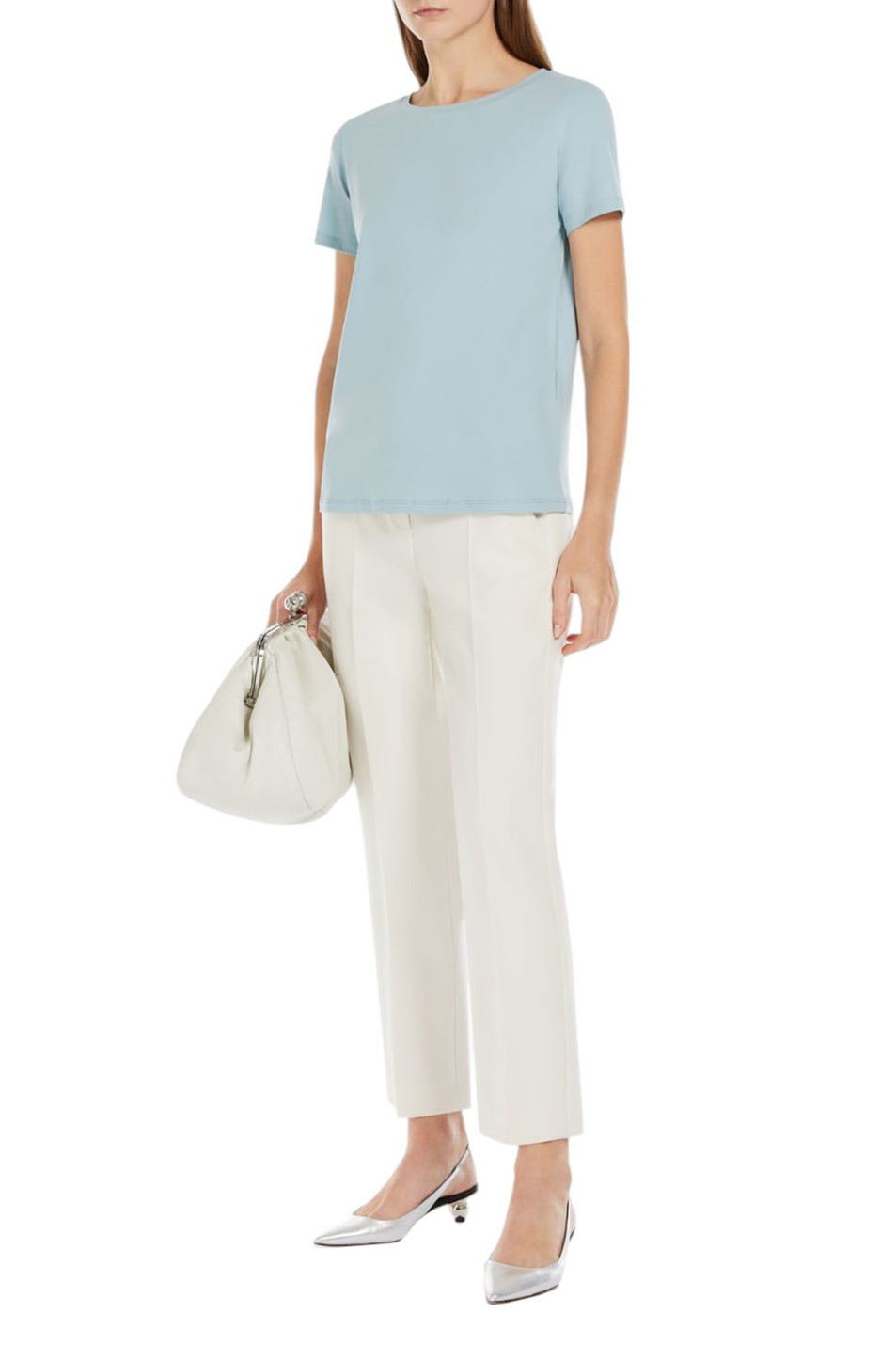 Женский Weekend Max Mara Футболка MULTIB из эластичного хлопка (цвет ), артикул 2515971011 | Фото 2