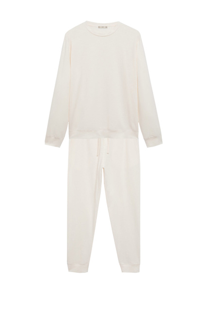 Пижама из хлопка|Основной цвет:Белый|Артикул:17091084 | Фото 1
