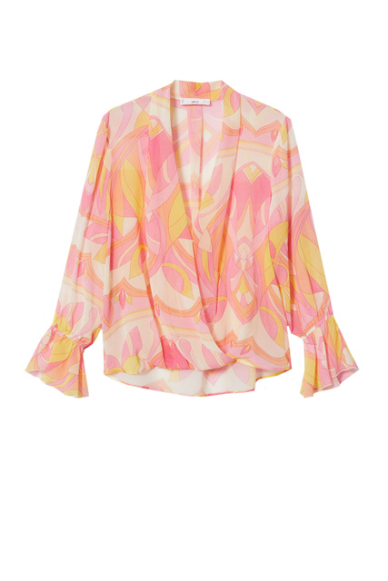 Блузка POPI с принтом|Основной цвет:Мультиколор|Артикул:37081301 | Фото 1