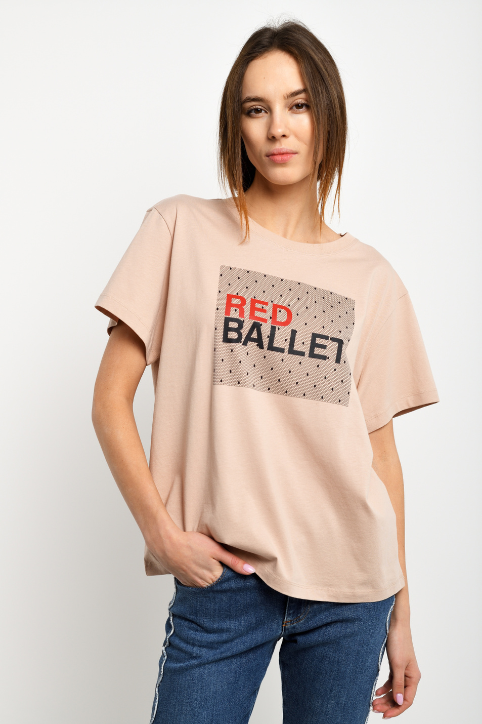 Женский Red Valentino Футболка из натурального хлопка с принтом (цвет ), артикул TR3MG05L4Y6 | Фото 4