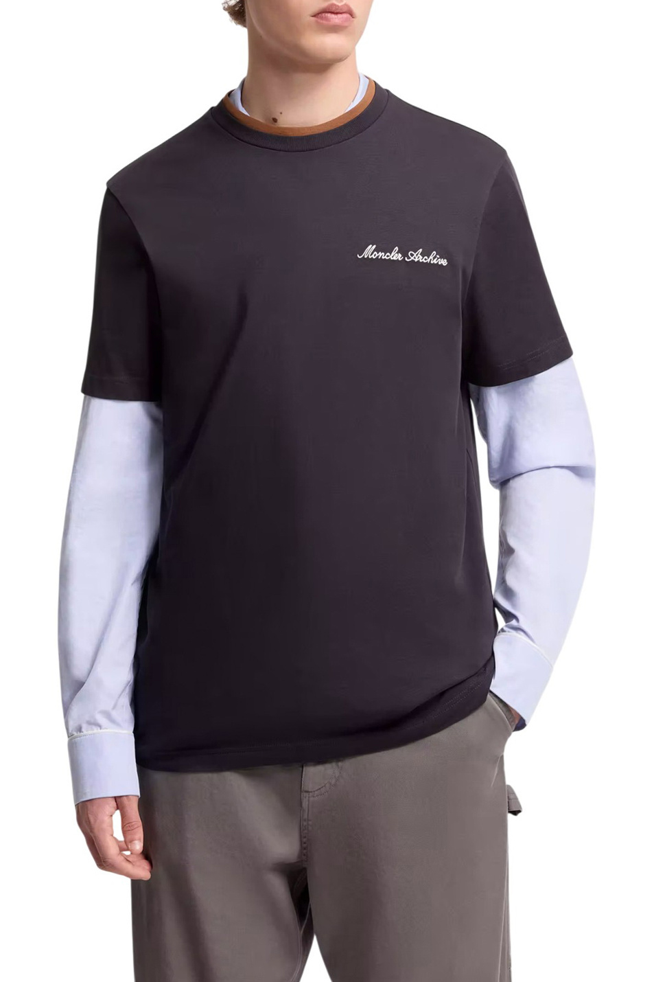 Мужской Moncler Футболка из хлопка (цвет ), артикул L10918C00015-89AYY | Фото 3