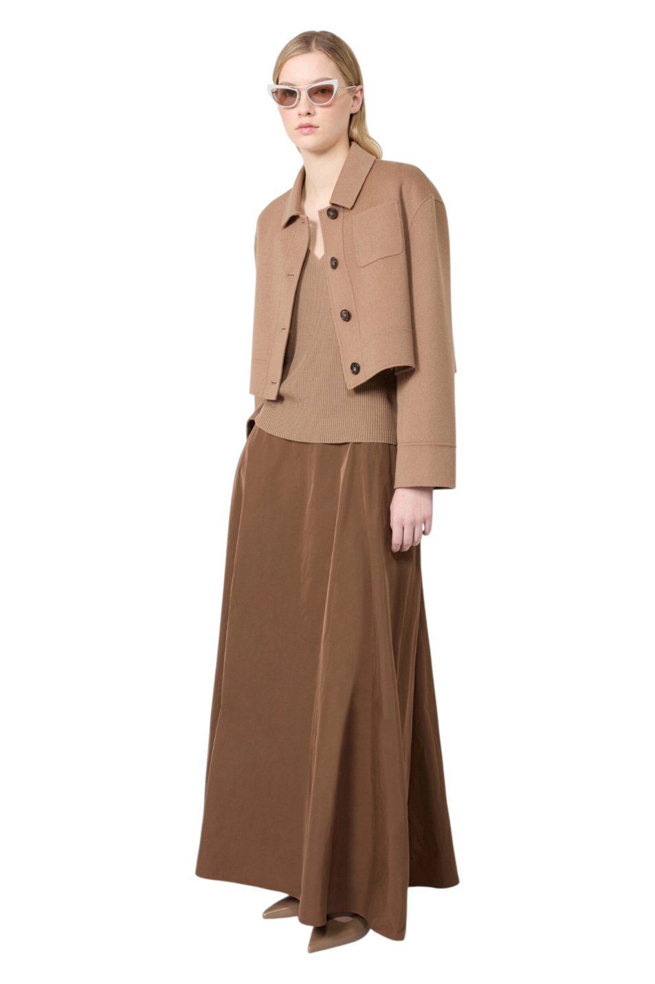Юбка PIOVRA однотонная|Основной цвет:Коричневый Женский Max Mara Юбка PIOVRA однотонная (цвет ), артикул 2629106031 | Фото 2