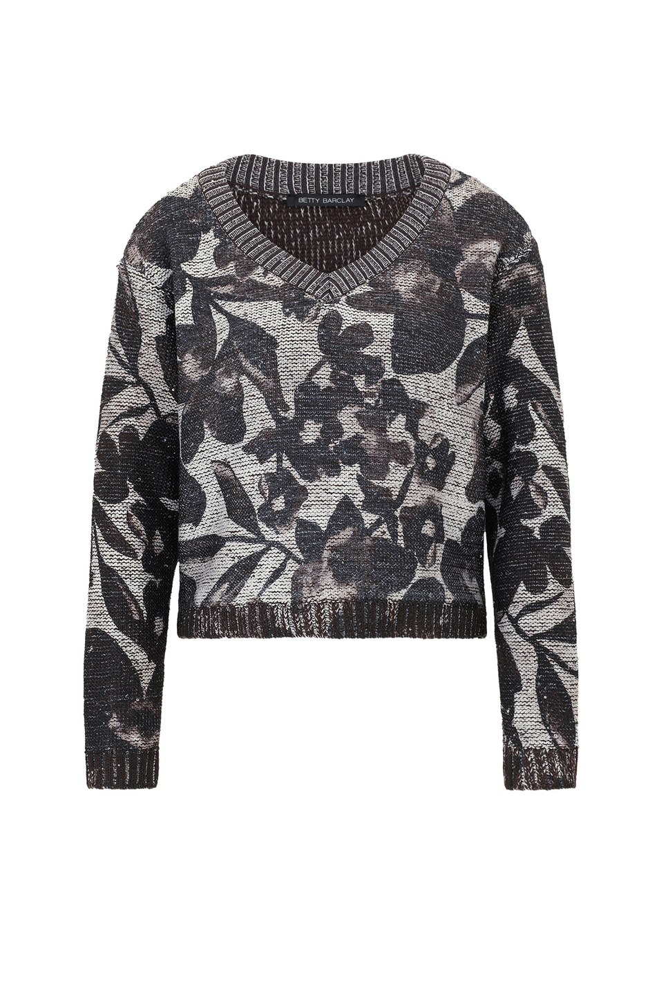 Пуловер с принтом и стразами|Основной цвет:Серый Женский Betty Barclay Пуловер с принтом и стразами (цвет ), артикул 5297/1560 | Фото 1