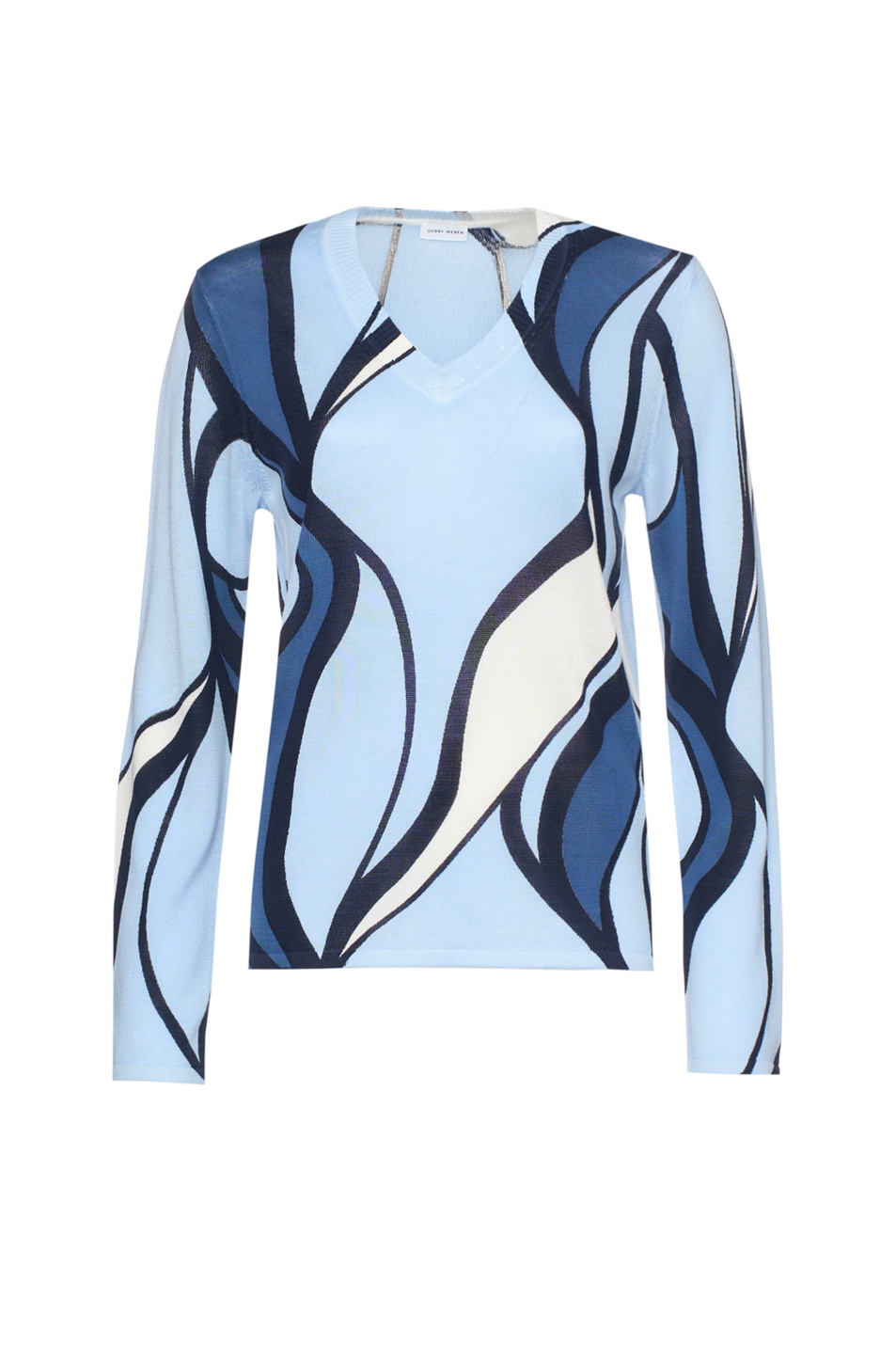 Женский Gerry Weber Джемпер из смесового хлопка с принтом (цвет ), артикул 190021-57007 | Фото 1