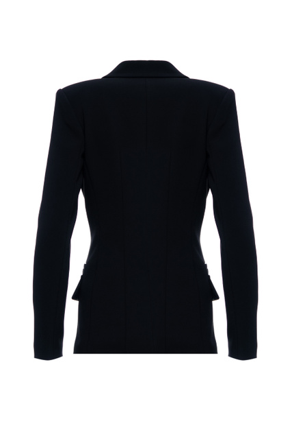 Однобортный пиджак с прорезными карманами|Основной цвет:Черный|Артикул:GI04731E2 | Фото 2