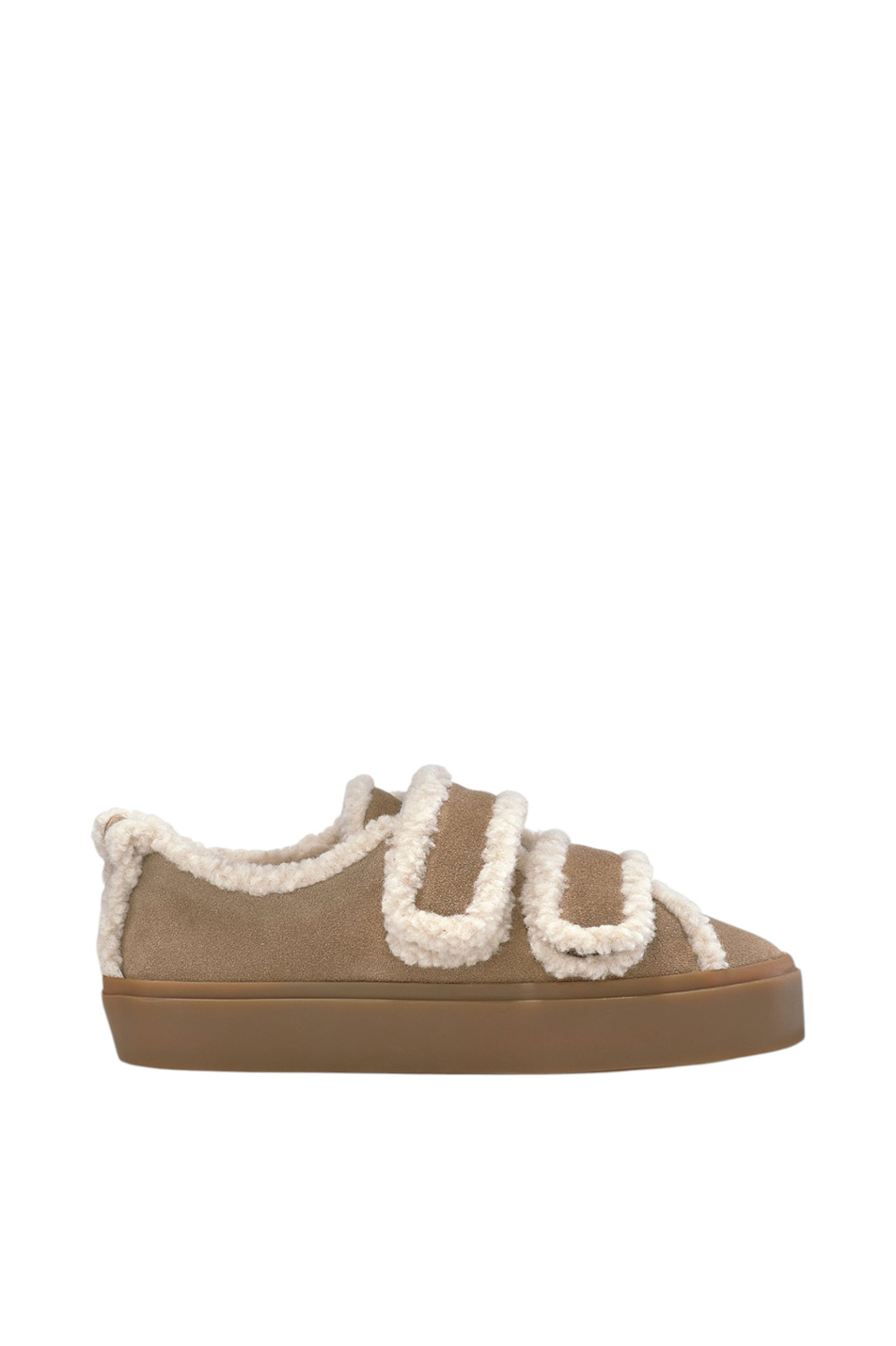 Женский Inuikii Кеды SHEARLING LOW VELCRO с натуральным мехом (цвет ), артикул 1001.001.0231 | Фото 1