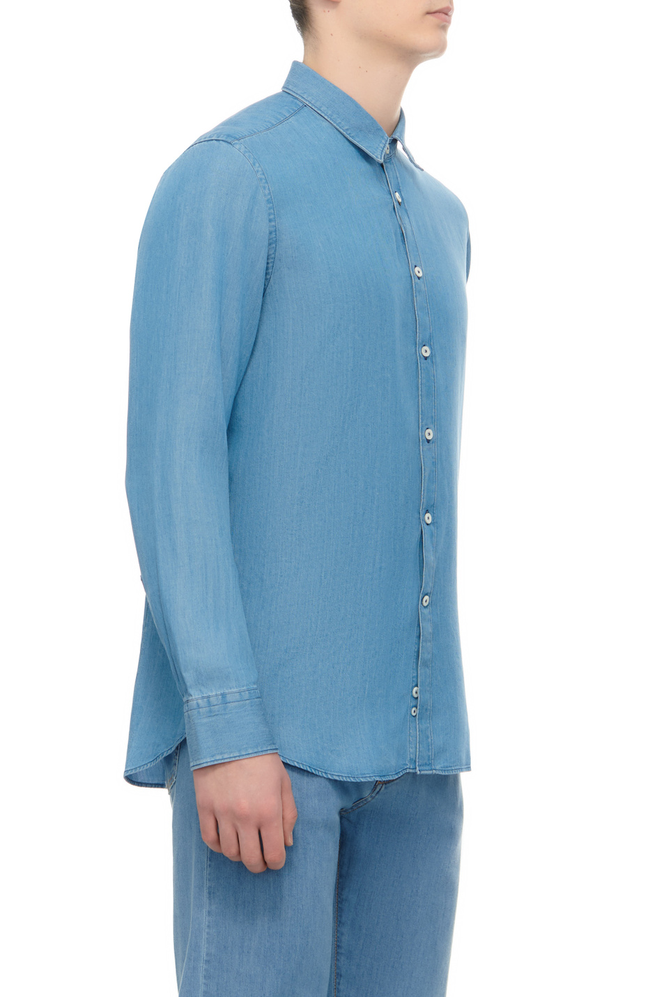 Мужской Canali Рубашка джинсовая (цвет ), артикул LX77GL02848 | Фото 3