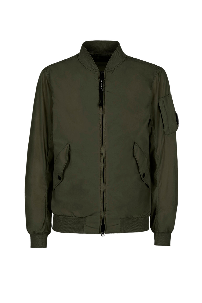 Куртка-бомбер Nycra-R из водоотталкивающего материала|Основной цвет:Оливковый|Артикул:14CMOW004A005864G | Фото 1