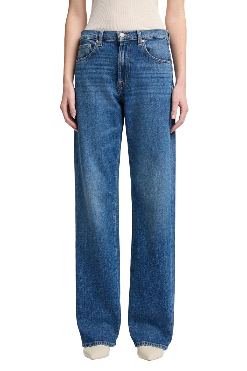 Женский 7 for all Mankind Джинсы из эластичного хлопка (цвет ), артикул 7U660C65 | Фото 3