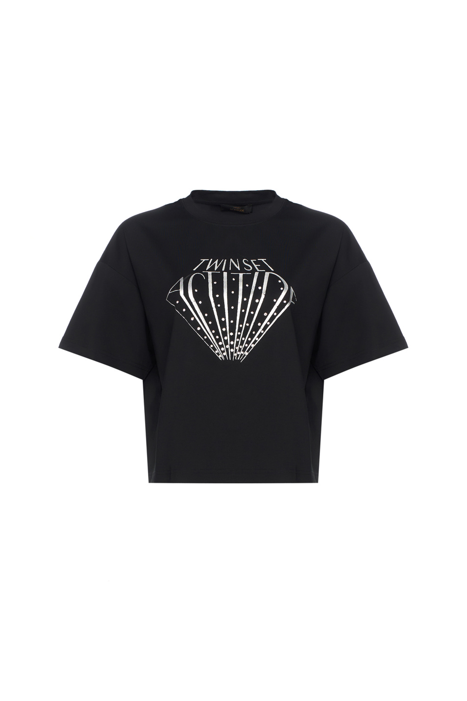 Женский TWINSET Milano Футболка с принтом и стразами (цвет ), артикул 252AP2011 | Фото 1