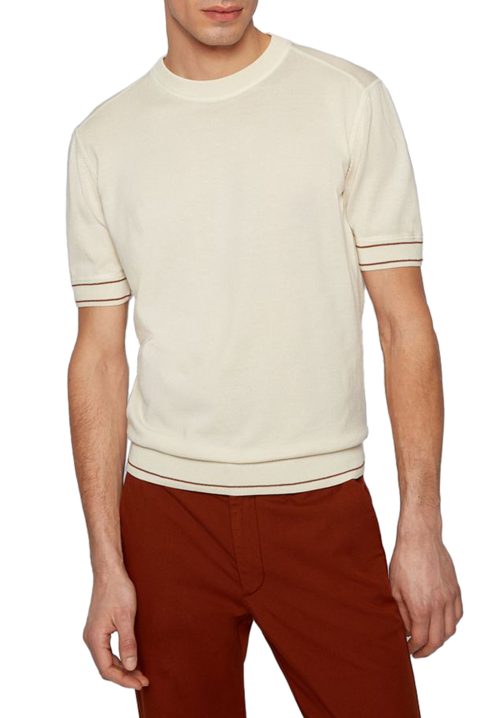 BOSS Свитер-футболка Horelli из мерсеризованного хлопка (цвет ), артикул 50452407 | Фото 3