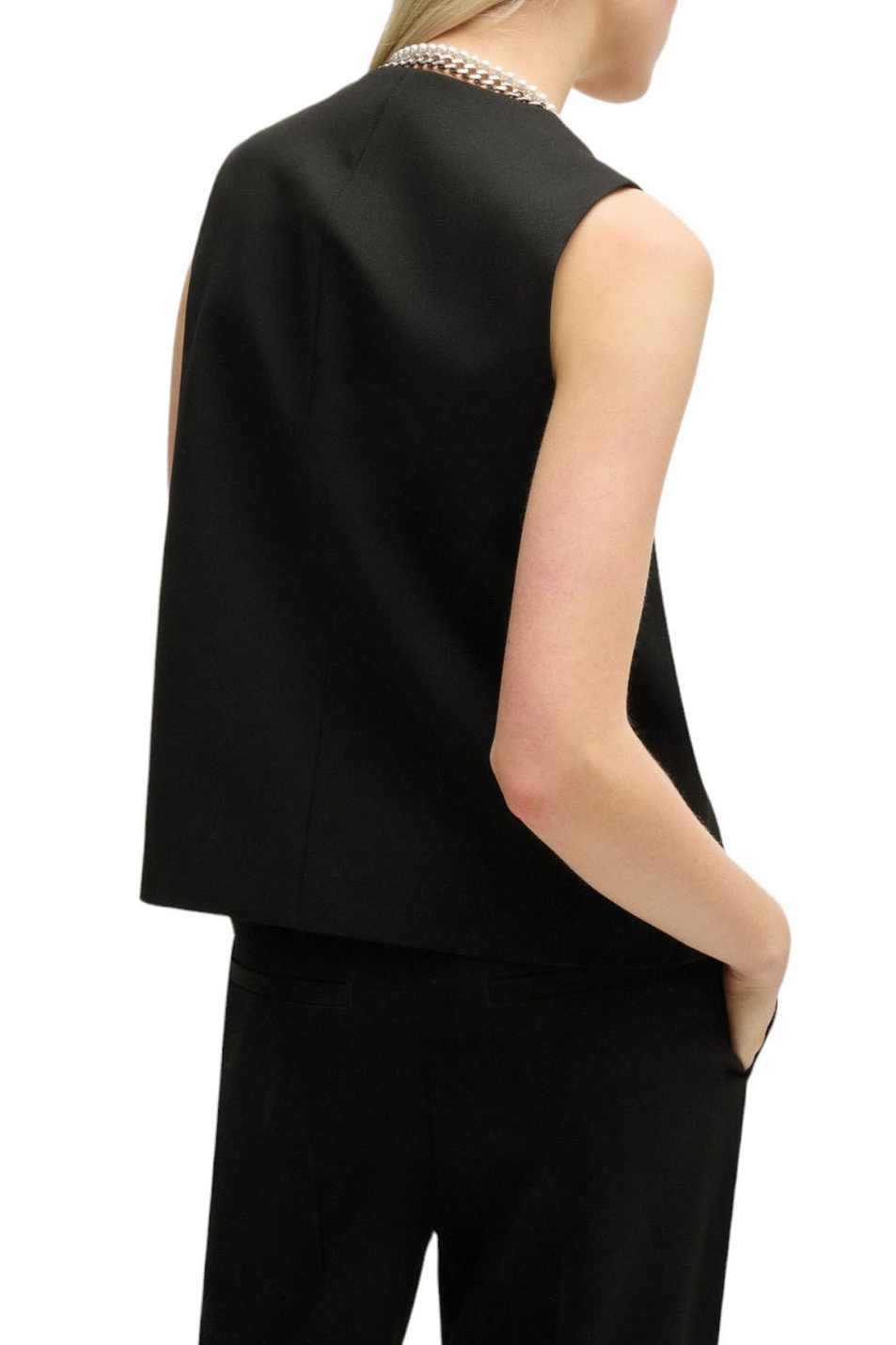 Жилет свободного кроя|Основной цвет:Черный Женский HUGO Жилет свободного кроя (цвет ), артикул 50519464 | Фото 3