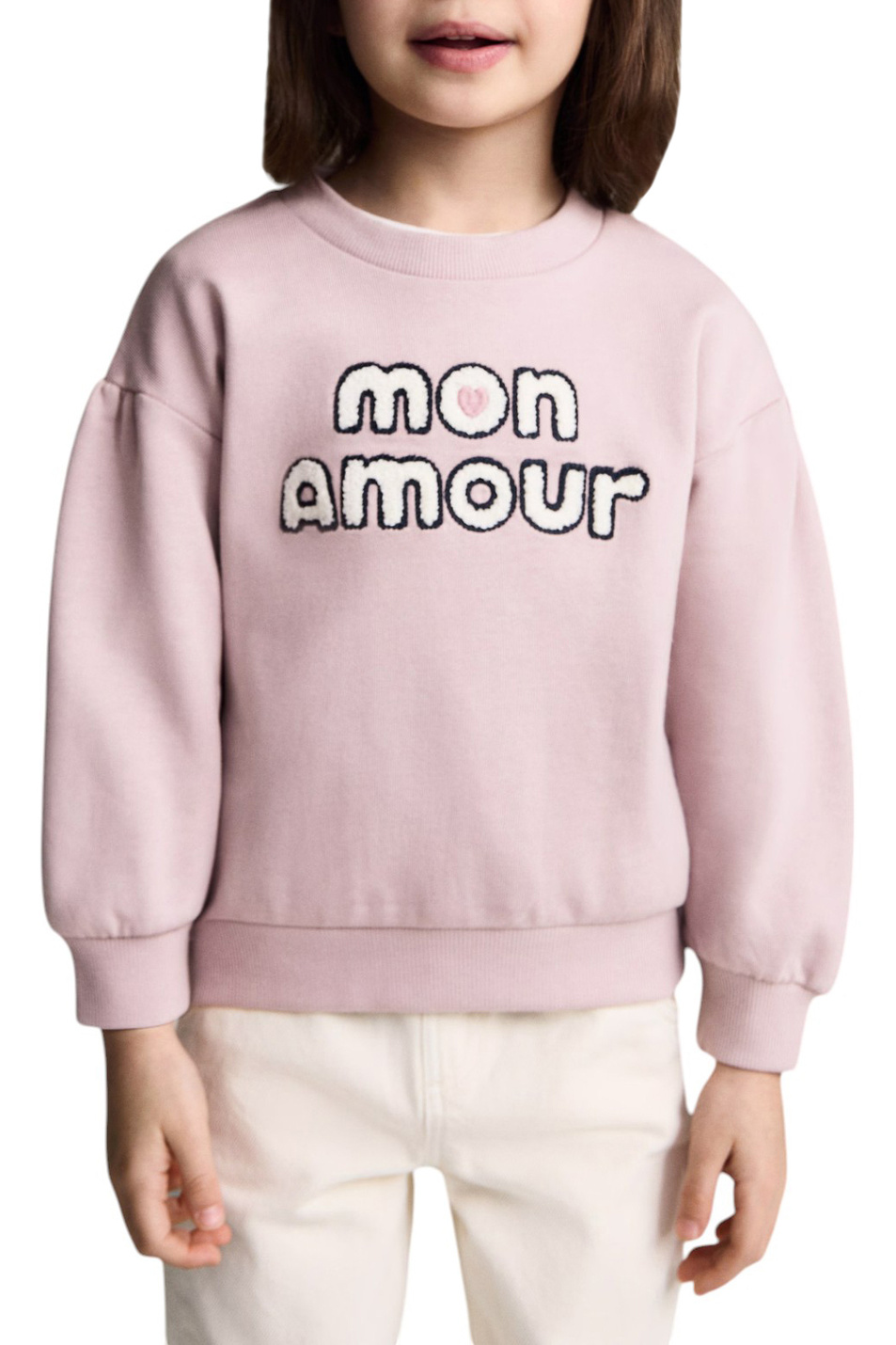 Девочкам Mango Kids Свитшот AMOUR из хлопка (цвет ), артикул 87063646 | Фото 3