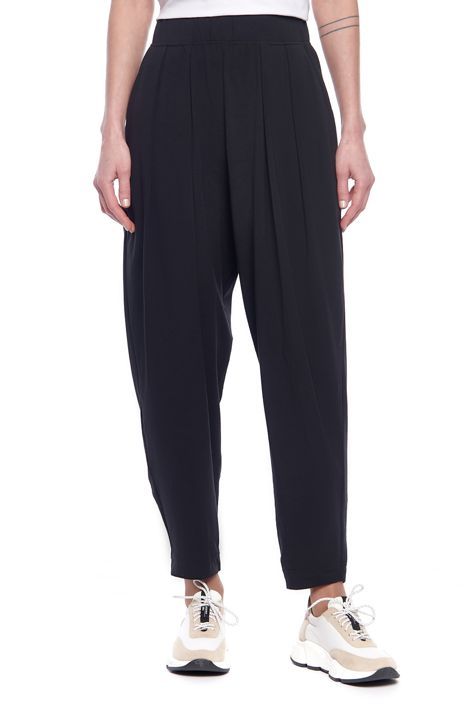 Женский Max Mara Брюки-бананы PIERA из эластичного хлопка (цвет ), артикул 37810316 | Фото 1