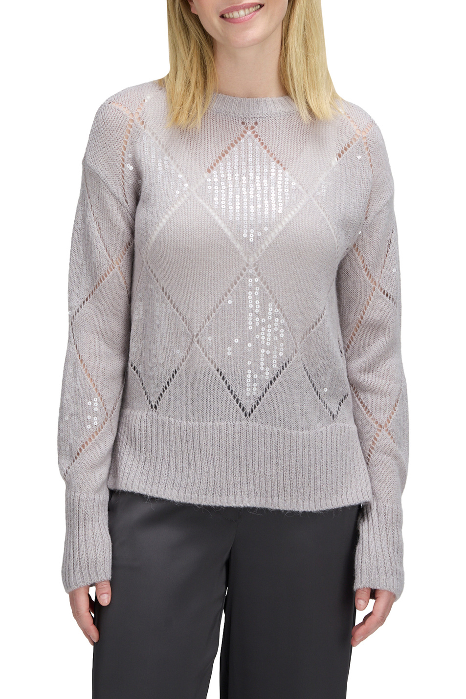 Джемпер с пайетками|Основной цвет:Серый Женский Betty Barclay Джемпер с пайетками (цвет ), артикул 5313/1672 | Фото 3