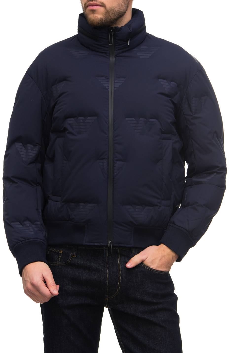 Мужской Emporio Armani Куртка на молнии с тисненым логотипом (цвет ), артикул 6L1BP4-1NNDZ | Фото 1