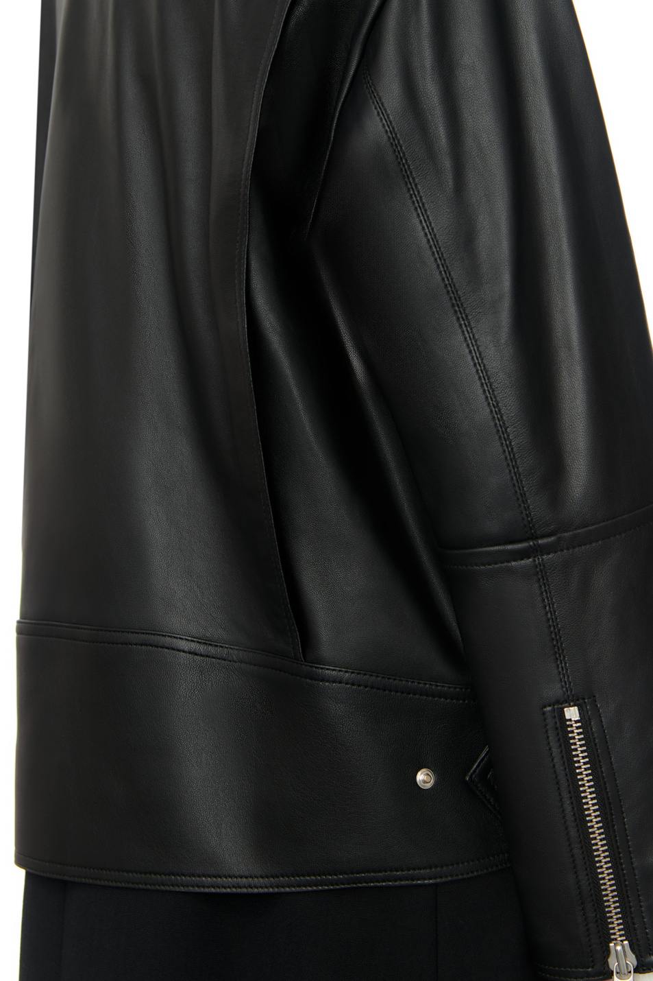 Женский Dorothee Schumacher Куртка SLEEK STATEMENT из натуральной кожи (цвет черный), артикул 344302 | Фото 7