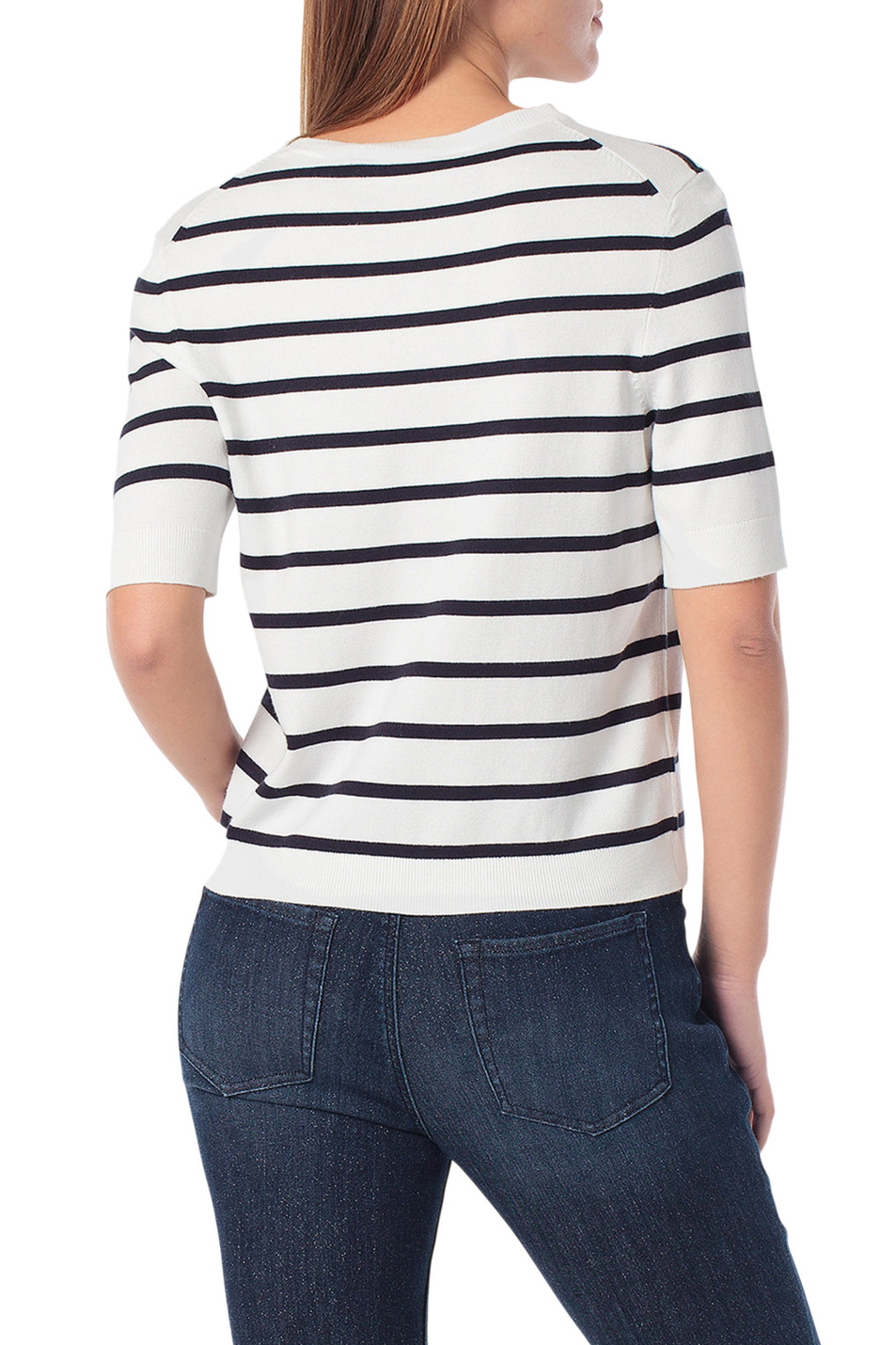 Женский Gerry Weber Джемпер с коротким рукавом в полоску (цвет ), артикул N64630 | Фото 5