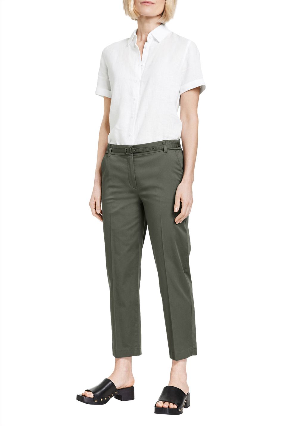 Женский Gerry Weber Брюки из эластичного хлопка с поясом (цвет ), артикул 822065-66217-Citystyle | Фото 3