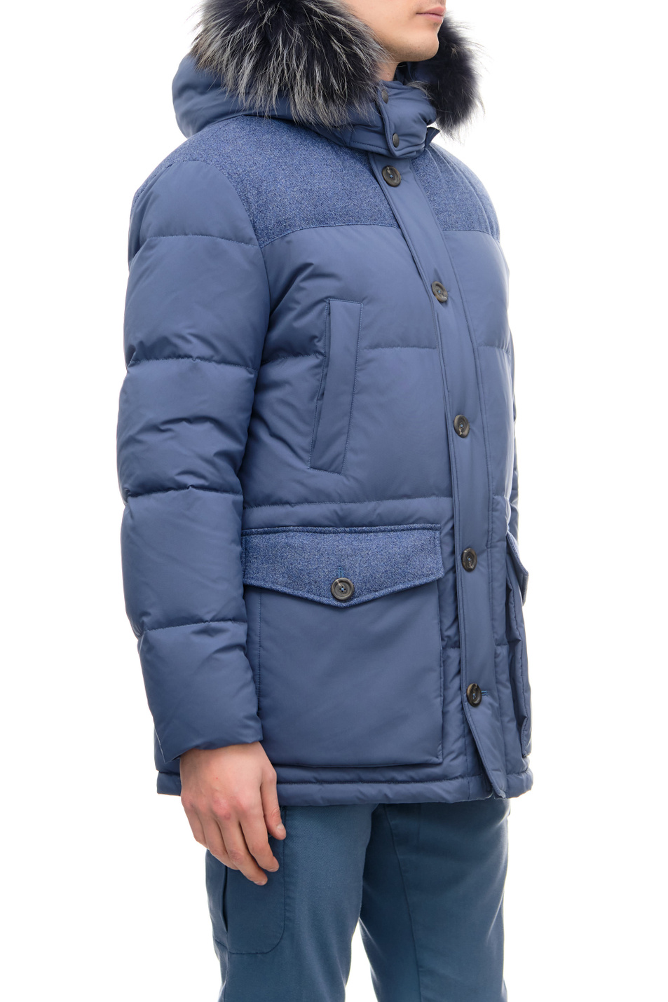Мужской Canali Куртка с накладными карманами и съемным капюшоном (цвет ), артикул O10405SG01767 | Фото 4