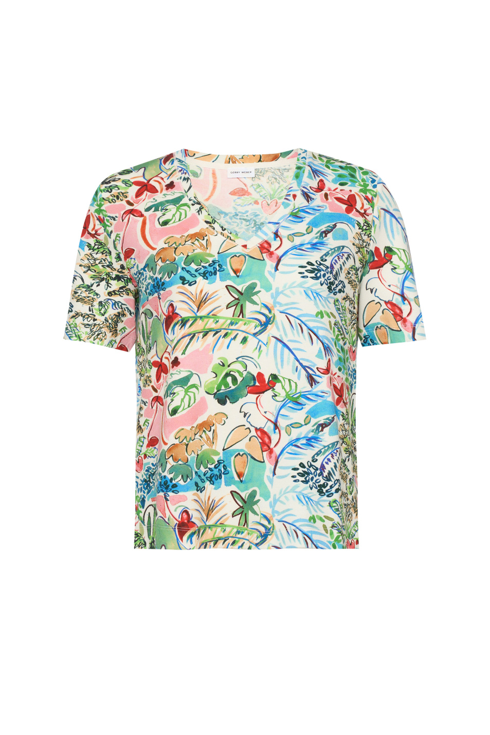 Женский Gerry Weber Футболка из хлопка с принтом (цвет ), артикул N61768 | Фото 1