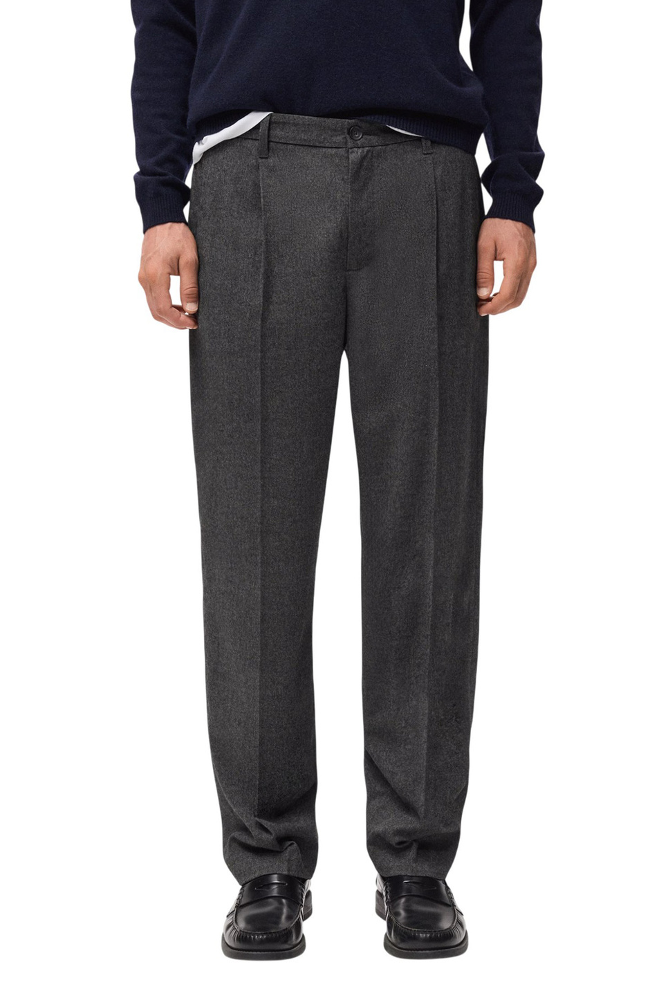 Брюки PIEDRA прямого кроя со складками|Основной цвет:Серый Мужской Mango Man Брюки PIEDRA прямого кроя со складками (цвет ), артикул 17017888 | Фото 3