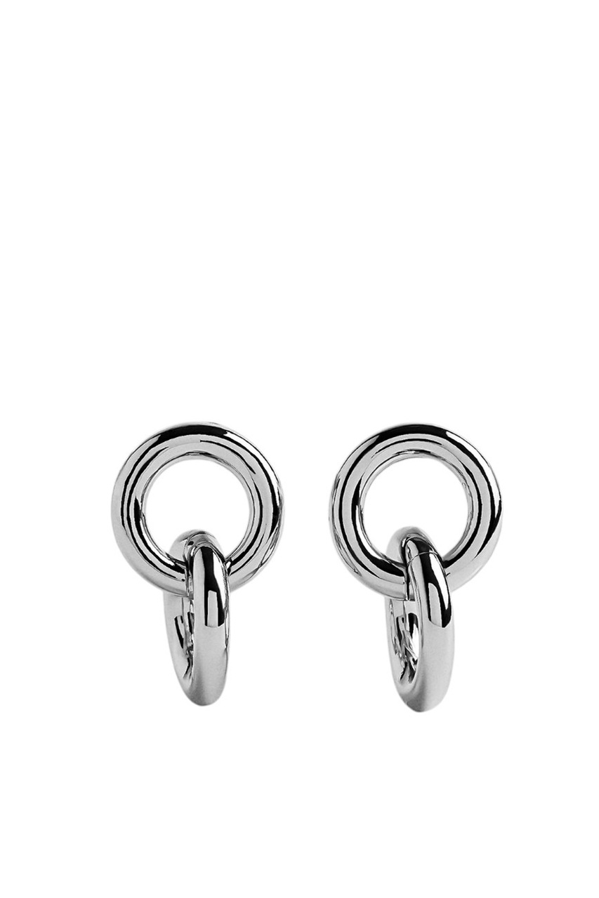 Серьги однотонные|Основной цвет:Серебристый|Артикул:229243 | Фото 1