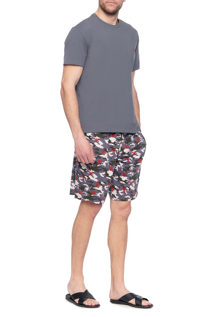 Пижама с принтом и логотипом|Основной цвет:Серый|Артикул:111893-1P508 | Фото 2