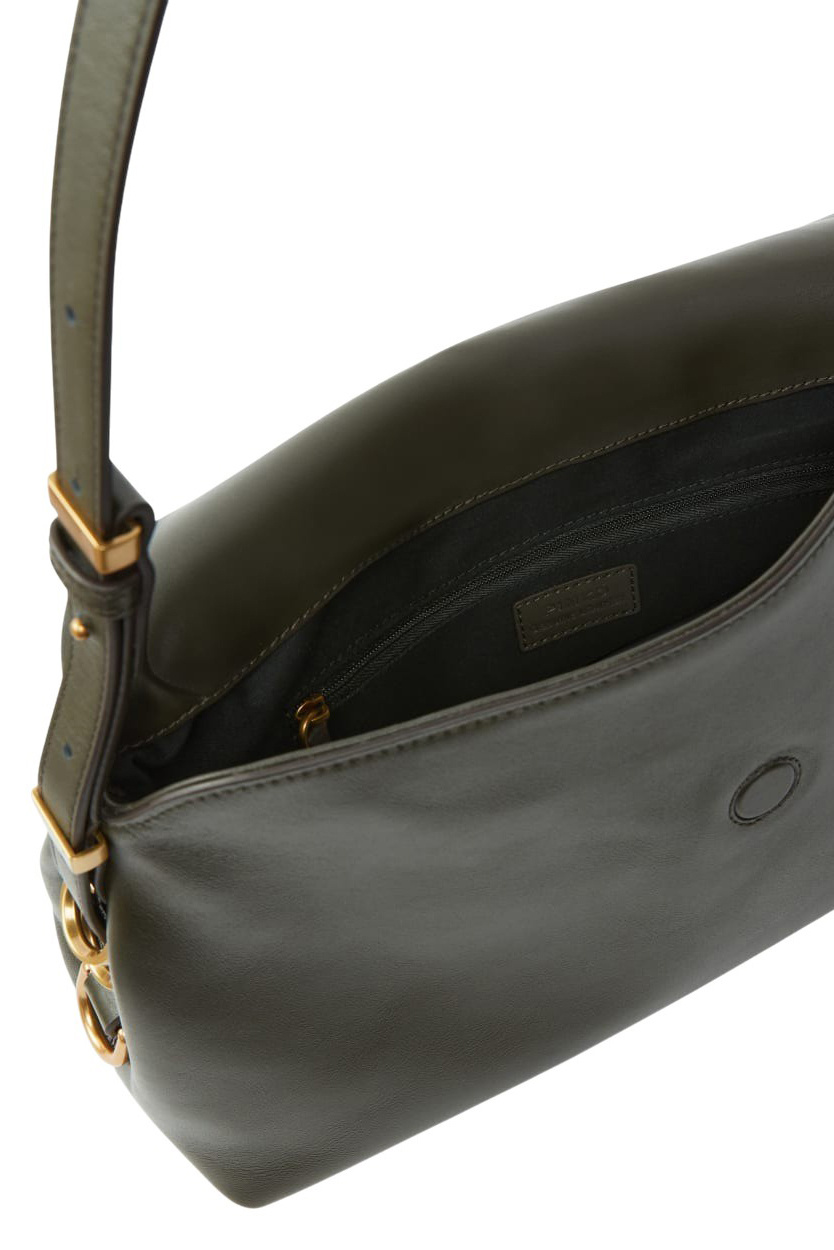 Сумка-багет из натуральной кожи|Основной цвет:Хаки Женский Pinko Сумка-багет из натуральной кожи (цвет ), артикул 105049A1ZX | Фото 3