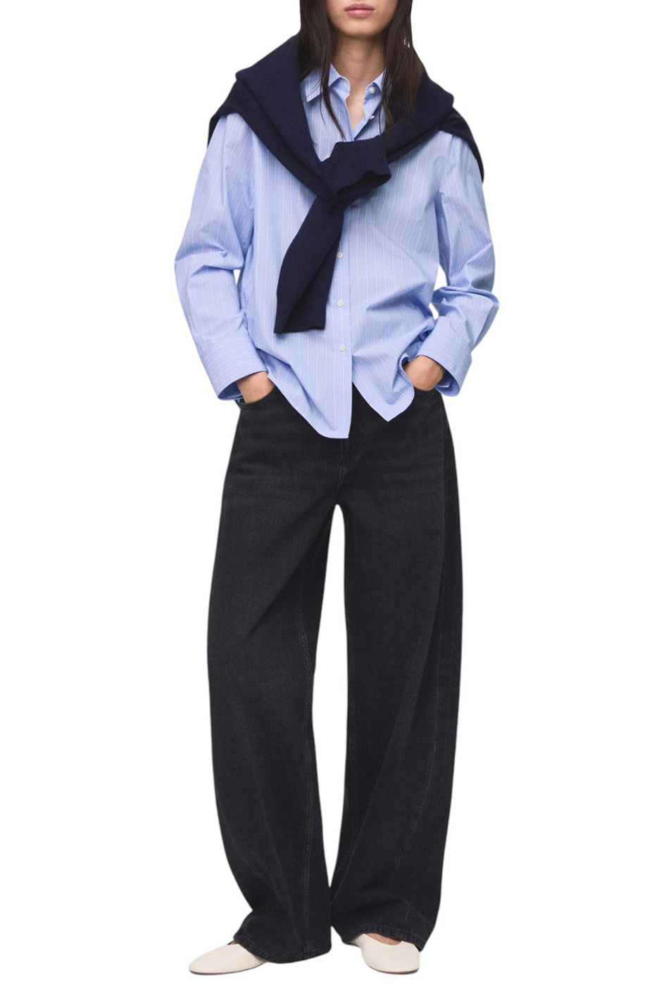 Женский Mango Рубашка REGU из хлопка и лиоцелла (цвет ), артикул 17014088 | Фото 2