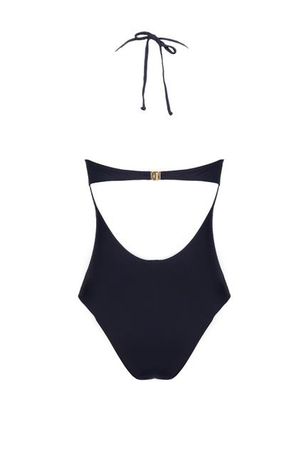Слитный купальник с логотипом на груди|Основной цвет:Черный|Артикул:A8111-5169 | Фото 2