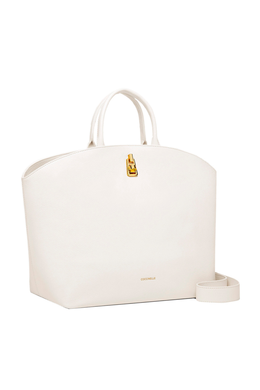 Coccinelle ❤ женская сумка magie из натуральной кожи со скидкой 32%,  кремовый цвет, размер , цена 999.99 BYN