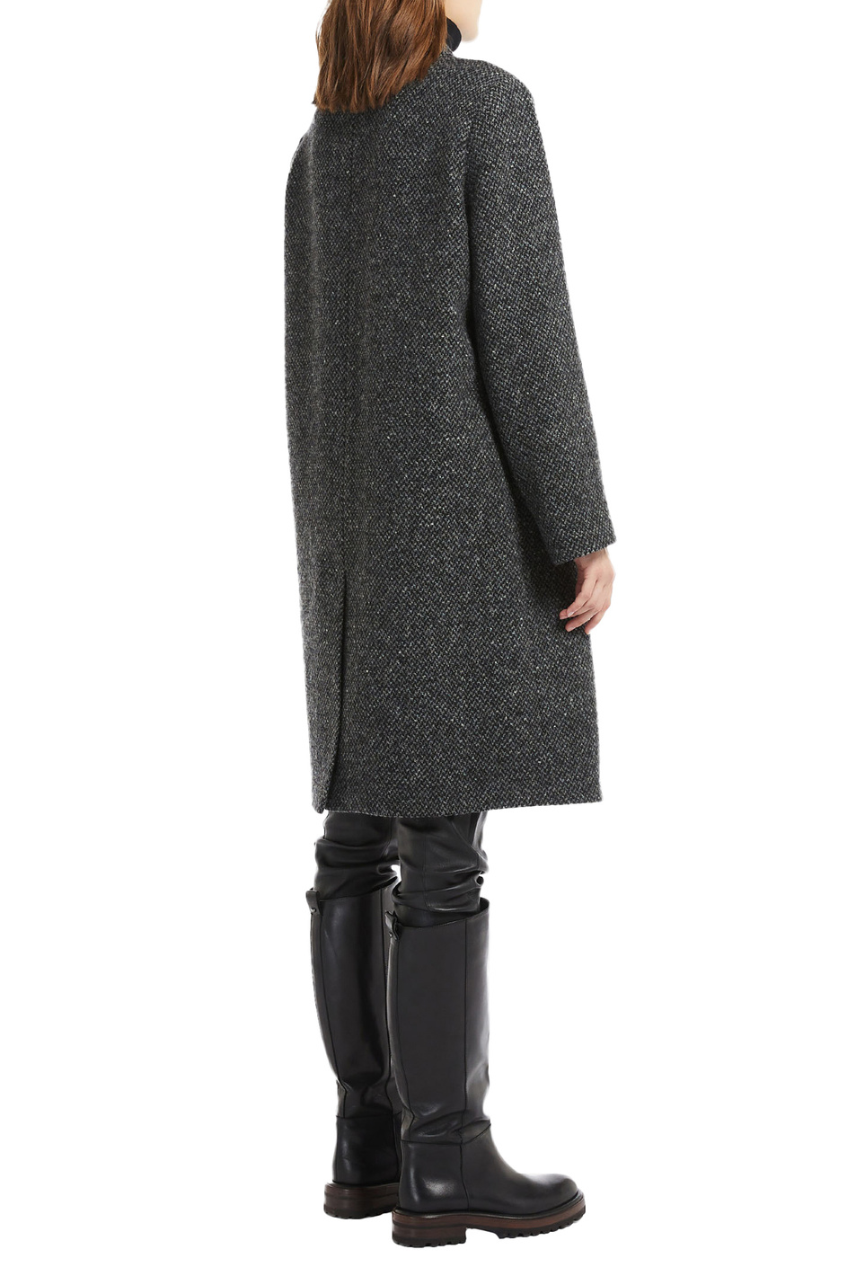 Женский Weekend Max Mara Твидовое пальто EBRIDI из натуральной шерсти (цвет ), артикул 50161623 | Фото 4