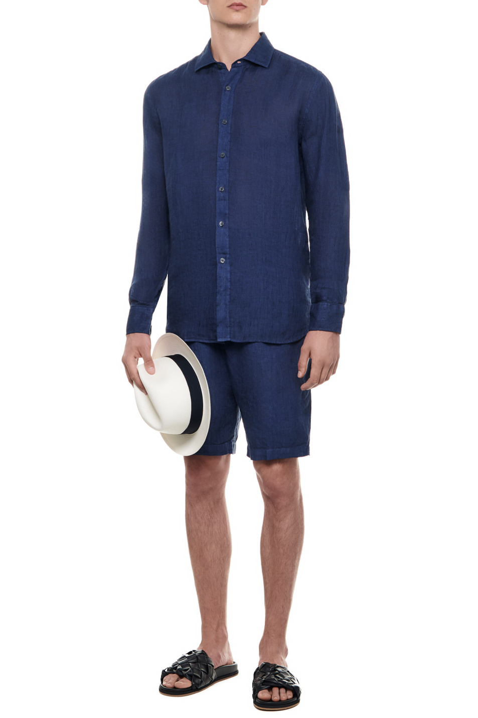 Мужской 120% Lino Рубашка из чистого льна (цвет ), артикул 31ALIM13110000115 | Фото 2