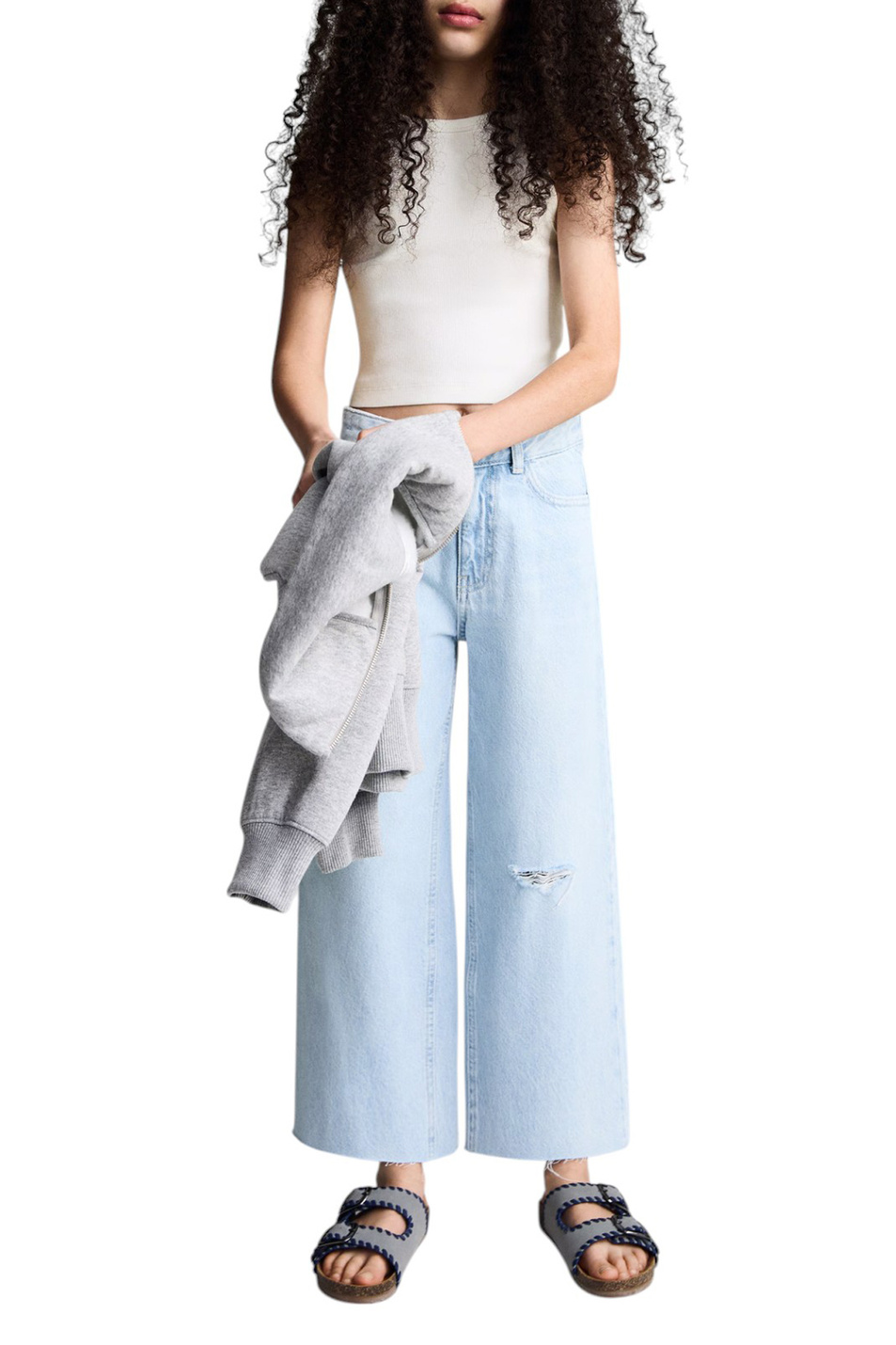 Девочкам Mango Kids Топ RIB из эластичного хлопка (цвет ), артикул 87056344 | Фото 3