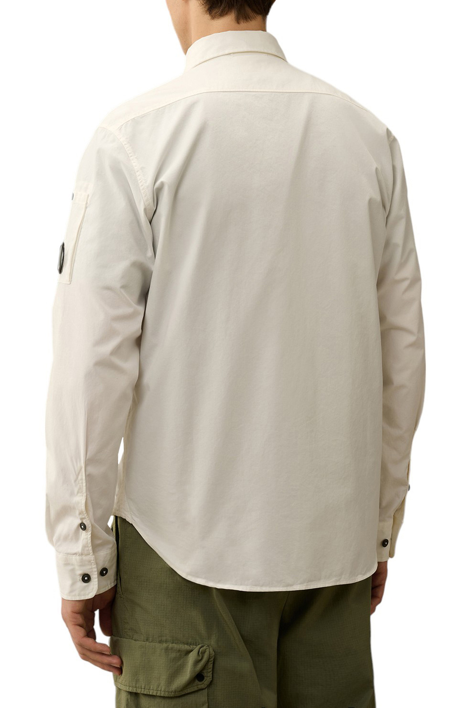Мужской C.P. Company Рубашка из натурального хлопка с карманами (цвет ), артикул 16CMSH157A002824G | Фото 4