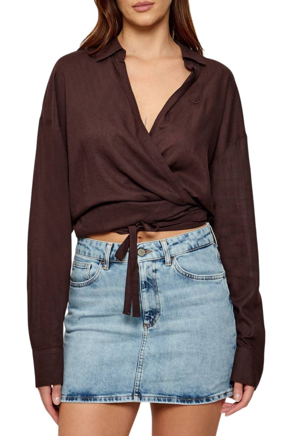 Женский Emporio Armani Блузка с запахом (цвет ), артикул EW003421-AF20252 | Фото 3