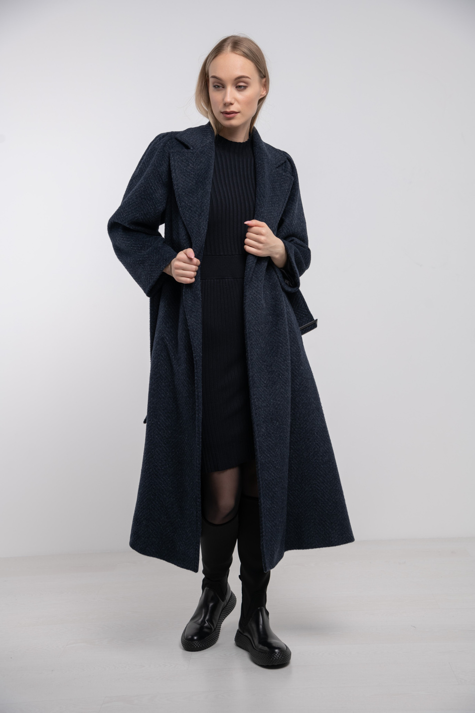 Emporio Armani Пальто из смесовой шерсти (цвет ), артикул 9NL18T-92701 | Фото 3
